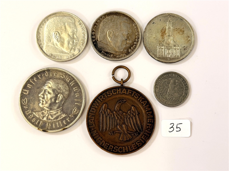 (6) German Coins and Medals 1930s