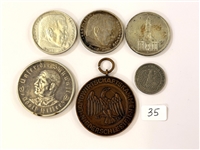 (6) German Coins and Medals 1930s