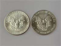 (7) BU Silver American Eagles 
