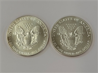 (7) BU Silver American Eagles 