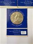 (9) Republic of Panama 5 Balboa Sterling Silver Coins Official 1970 Central America and Caribbean Games OGP