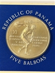 (9) Republic of Panama 5 Balboa Sterling Silver Coins Official 1970 Central America and Caribbean Games OGP