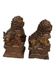 Pair of Cast Iron Foo Dogs