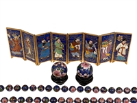 Group of Cloisonne pieces with Necklaces