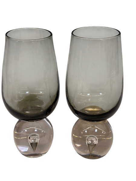 MCM Erickson Art Glass Tear Drop Paperweight Vases