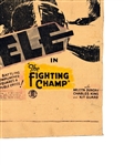 Theatrical Poster Attached to Board 1932 The Fighting Champ