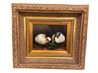 Himalayan Rabbits Oil on Canvas: Signed Borofsky