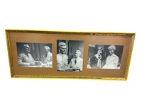 (3) Black and White Photographs George Conlon with FDR, Amelia Earhart, Lindbergh Sculptures