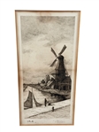 Otto Dinger Etching Morning in Holland