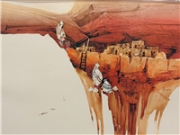 Michael Atkinson Cliff People S/N Lithograph