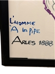 Rene Marcil (Canadian 1917-1993) Pen, Ink Drawing Abstract L'Homme A la Pipe Arles 1888