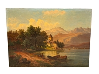 Oil on Canvas Dutch Landscape Scene