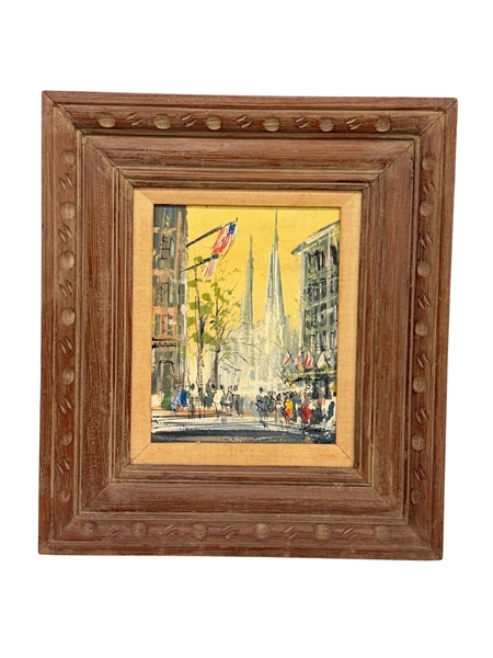 John Checkley (1922-1991) American Oil on Board