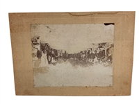 (2) Military Black and White Photographs Mounted to Board Civil War, Spanish American Conflict