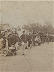 (2) Military Black and White Photographs Mounted to Board Civil War, Spanish American Conflict