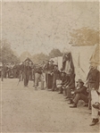 (2) Military Black and White Photographs Mounted to Board Civil War, Spanish American Conflict