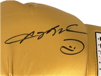 Sugar Ray Leonard Title Gold Autographed Boxing Glove Schwartz Sports Authority COA