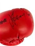(2) Multi Autographed Red Everlast Boxing Glove by LaMotta, Basilio, Comacho, Frazier, Spinks, Cooney