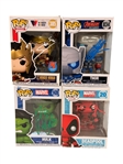 (4) Autographed Funko Pops; Gadot, Ruffalo, Reynolds, Hemsworth