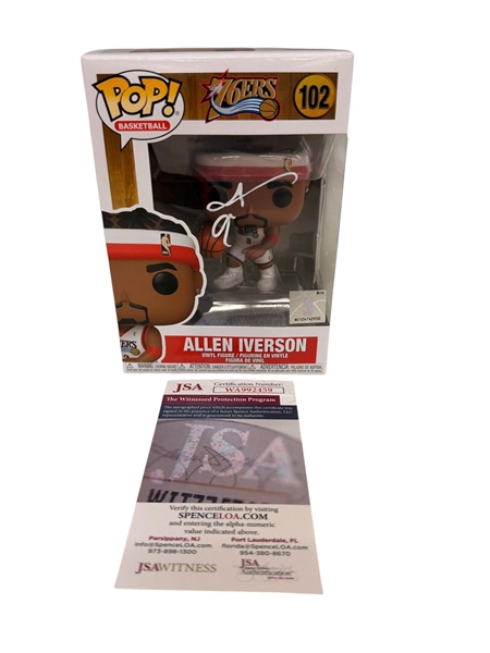 Allen Iverson Autographed Funko Pop; JSA COA