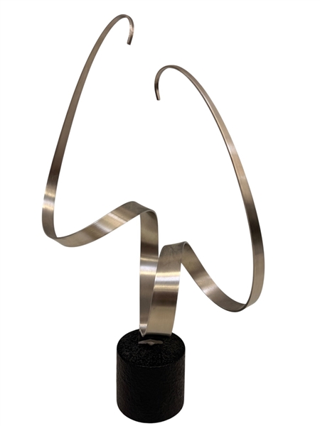 Curtis Jere Abstract Modernist Metal Sculpture on Base