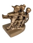 PM Craftsman MI USA Bookends Tug of War Solid Brass