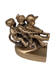 PM Craftsman MI USA Bookends Tug of War Solid Brass