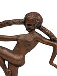Art Deco Bronze Bookend Nude Dancing Woman Seville Studios