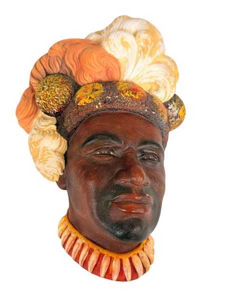 Bossons Chalkware 1950s Wall Hanger Chaka Zulu Warrior