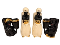(4) Pieces Blackamoor Ceramic Pieces