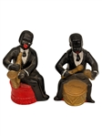 (6) Musician Figurines; Akan Ashanti, Bisque