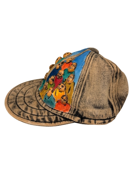 Hand Made Painted Art Hat With Pistachio Shells 