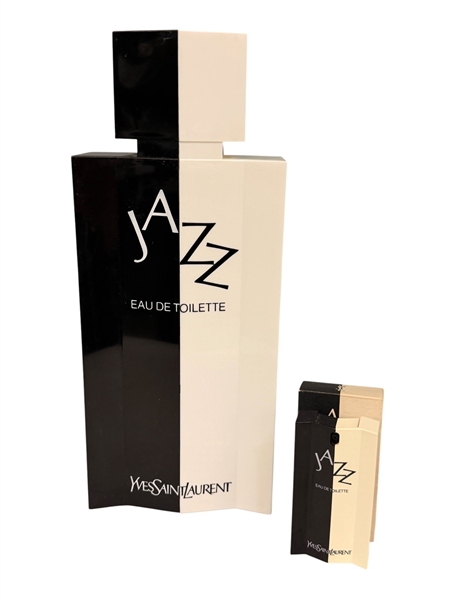 1988 Display Bottle (Factice) of Yves Saint Laurent Jazz Eau de Toilette with Bottle of the Fragrance