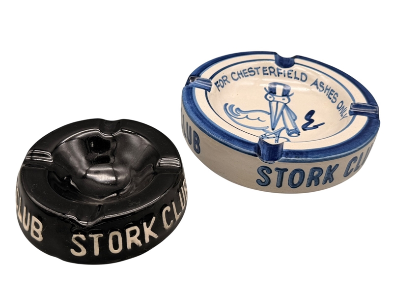 (2) Stork Club Manhattan Nightclub Ashtrays