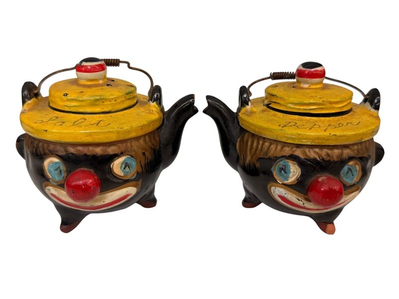 1950s Thames Redware Clown Face Coffee/Tea Set
