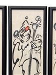 (3) Billy Snel Clown Art Framed