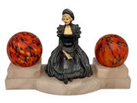 Style of Gerda Gerdago Art Deco Figural Table Lamp