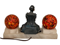 Style of Gerda Gerdago Art Deco Figural Table Lamp