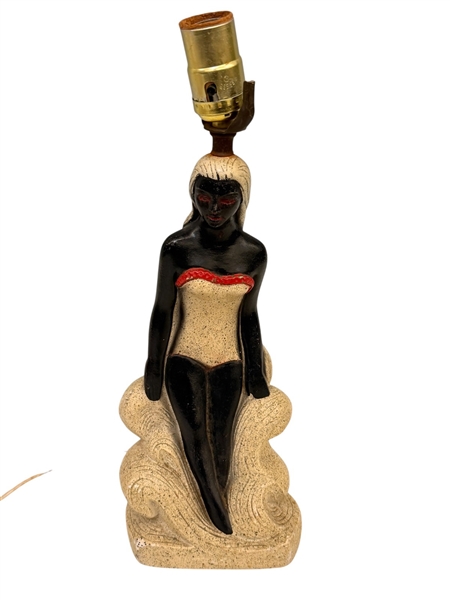 Blackamoor Figural Woman Table Lamp