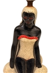 Blackamoor Figural Woman Table Lamp