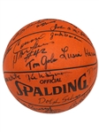 Hall of Fame Autographed Basketball Full JSA Certificate