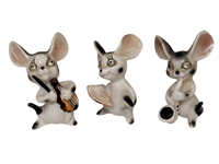 (3) Jazz Porcelain Mice Jazzy Group