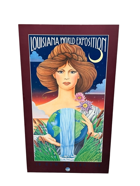 1984 Louisiana World Exposition Poster "Water Goddess" Illustrated by Hugh Ricks