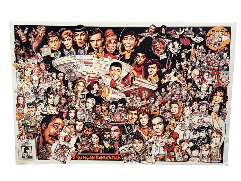 Star Trek "Classic Trekkin" Poster by Chuck Frazier 1989 