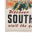 1950 South Africa Travel Poster Discover South Africa Illustrated by Mildred Giddings Burrage
