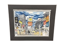 Sandra Finkenberg "Times Square New York City" Signed Lithograph