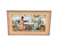 Francis Davis Millet 1894 Chromolithograph "How the Gossip Grew"