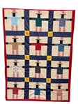 1986 Stephen Blumrich (Pea Ridge Purties) Black Uncle Sam Folk Art Sampler Quilt