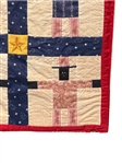 1986 Stephen Blumrich (Pea Ridge Purties) Black Uncle Sam Folk Art Sampler Quilt