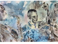 Tony Palmer Watercolor Painting Jazz Greats